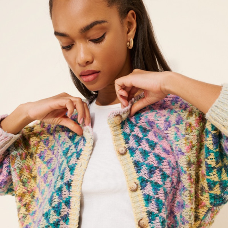 Textured Cardigan Sweater