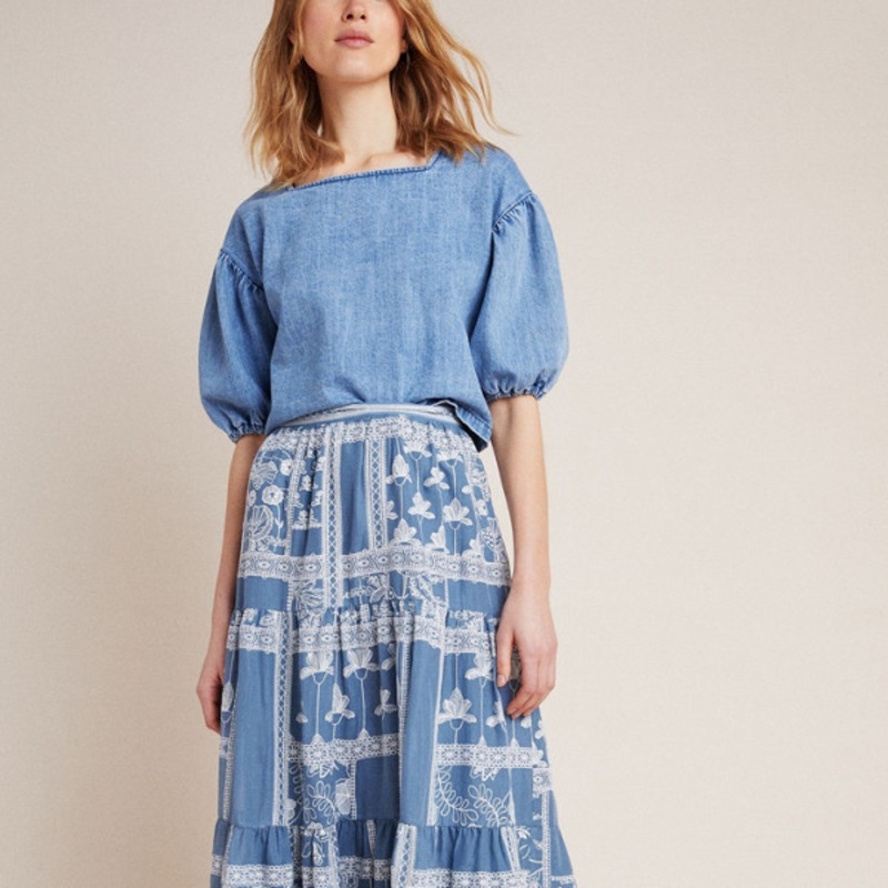 Ariadne Embroidered Maxi Skirt
