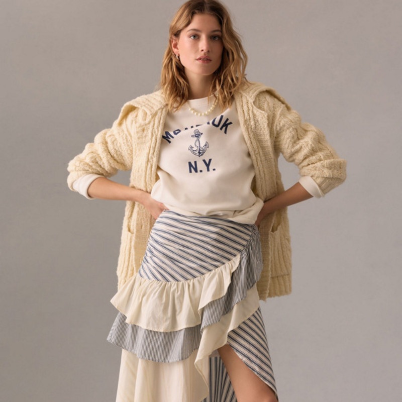 Asymmetrical Poplin Skirt