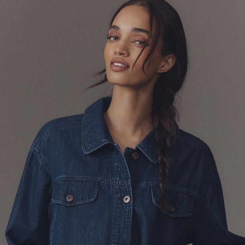 Bubble Hem Trucker Jacket