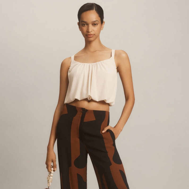 Calter Printed Wide-Leg Trousers