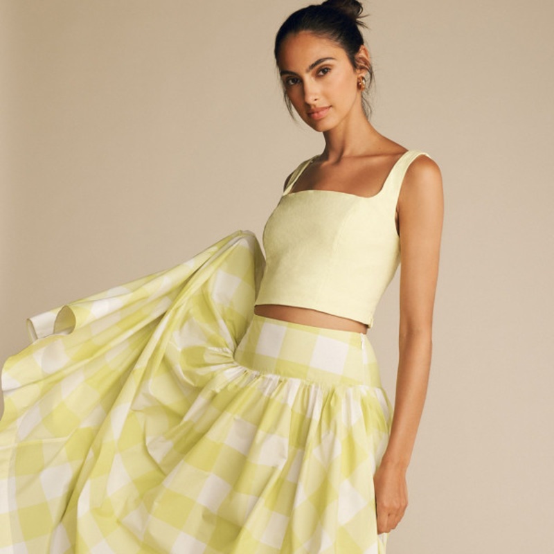 Checkered Full Skirt