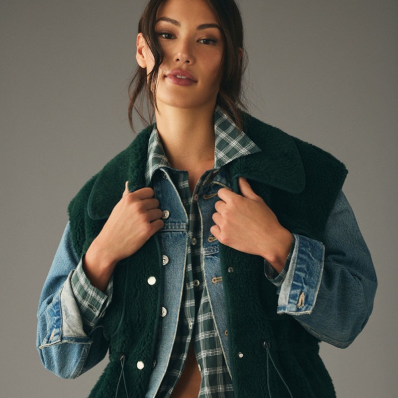 Cozy Cinched Faux Shearling Vest