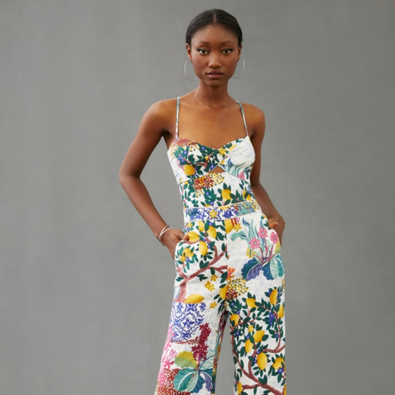 Cutout Floral Jumpsuit