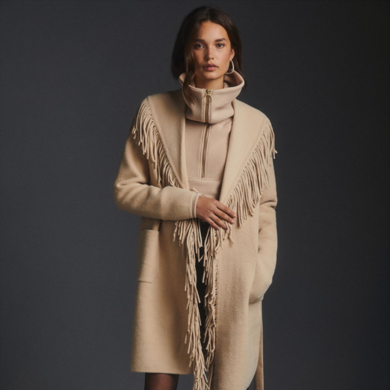 Fringe Sweater Coat