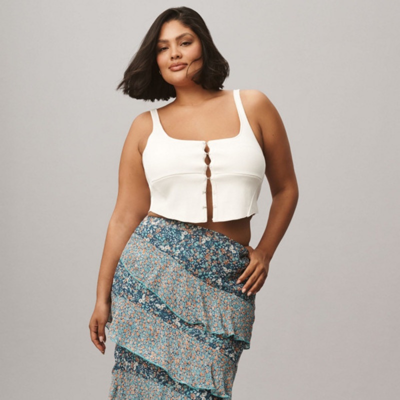 Ruffle Flounce Maxi Skirt