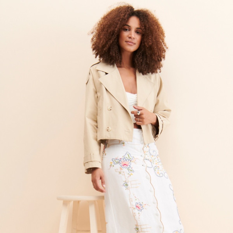 Scalloped Buttondown Skirt