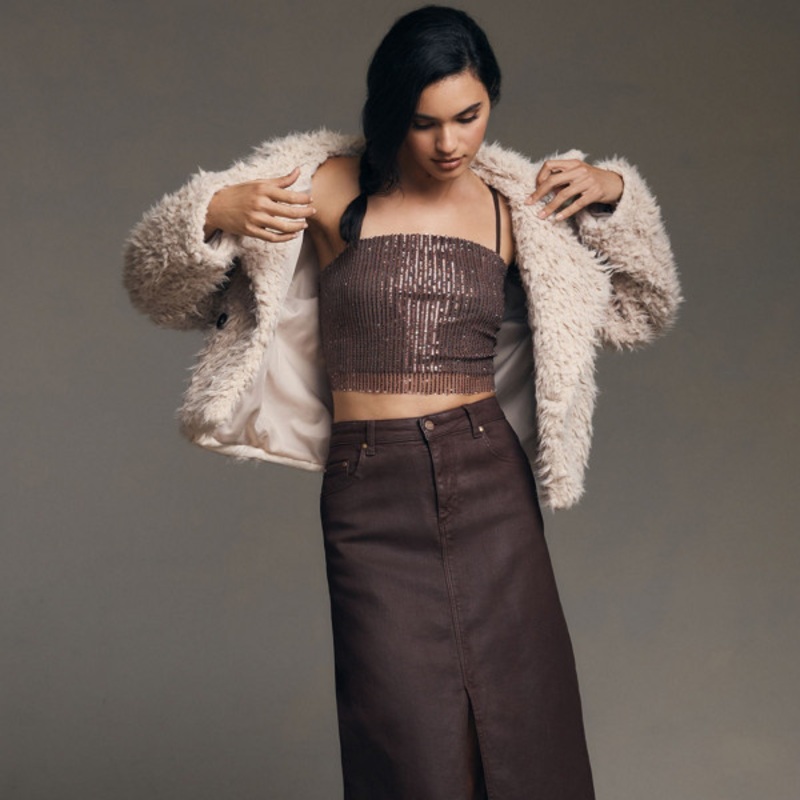 The Madi Slit Denim Skirt