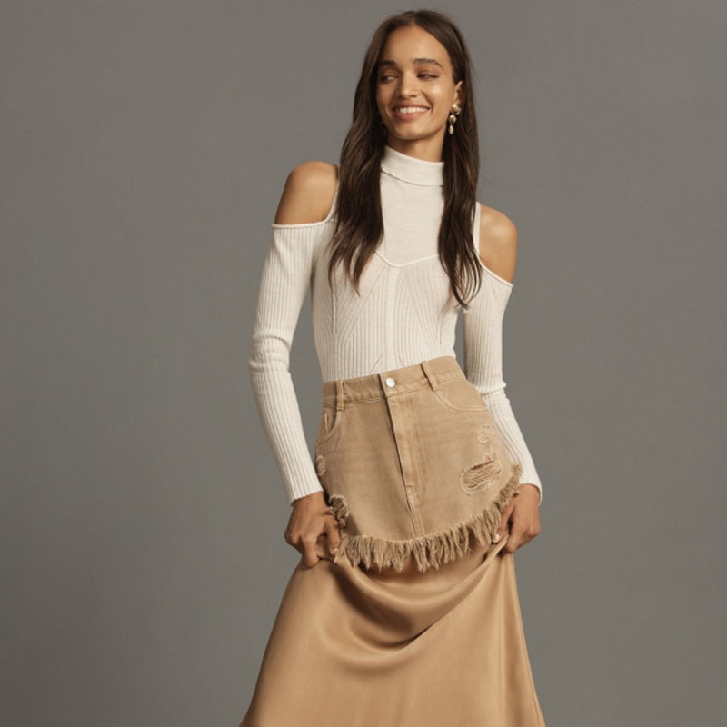 Twofer Slip Midi Skirt
