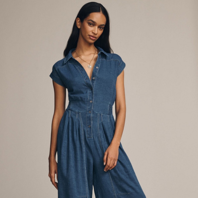 Denim Parachute Jumpsuit