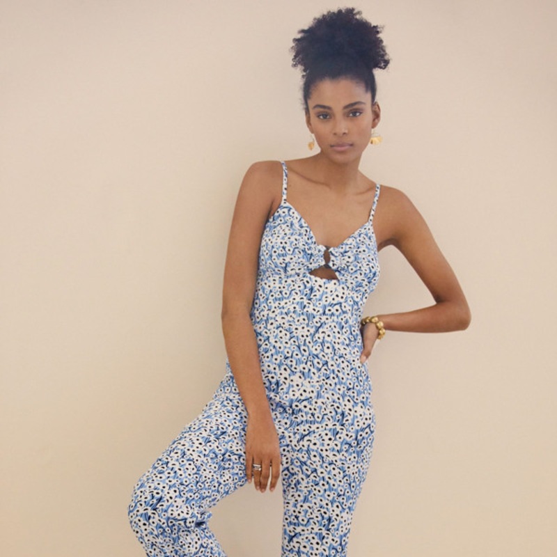 Ditsy Print Jumpsuit