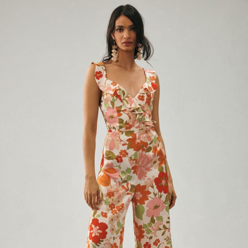 Heliconia Ruffle Jumpsuit