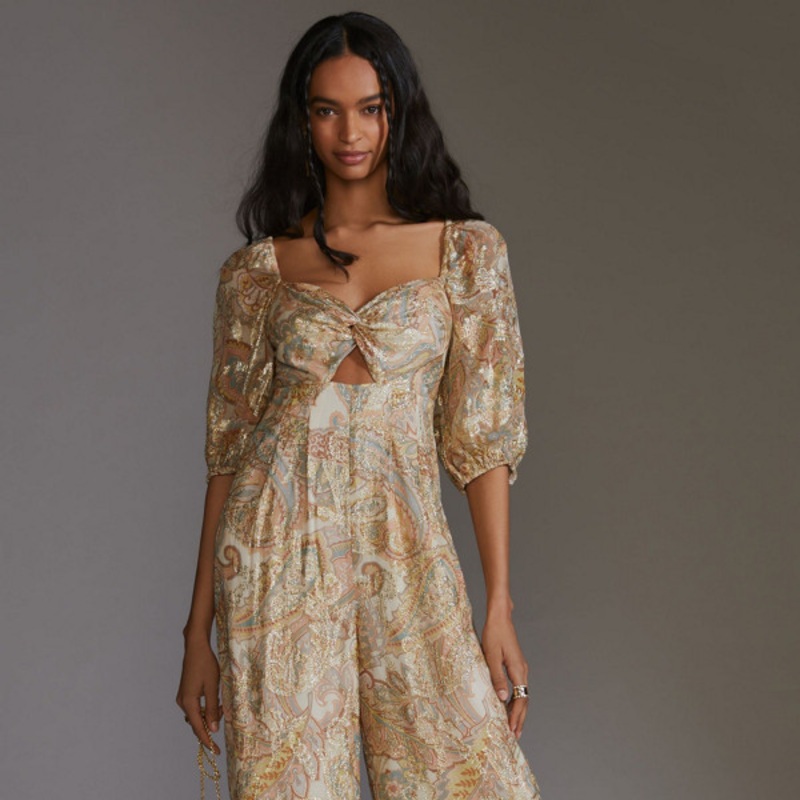 Paisley Cutout Jumpsuit