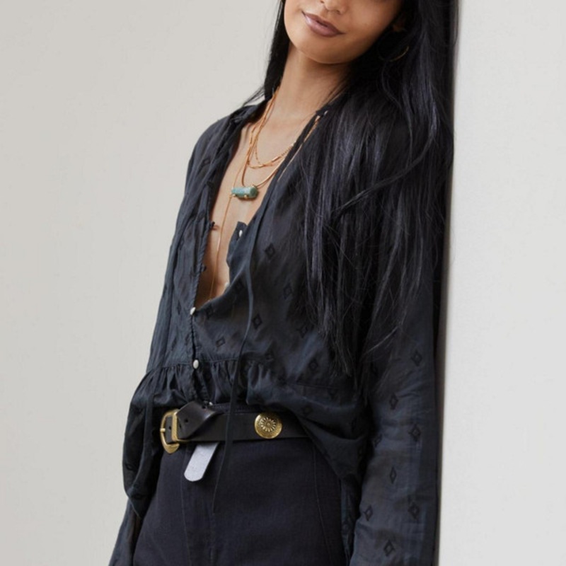 Ruffled Ultra High-Rise Denim Shorts