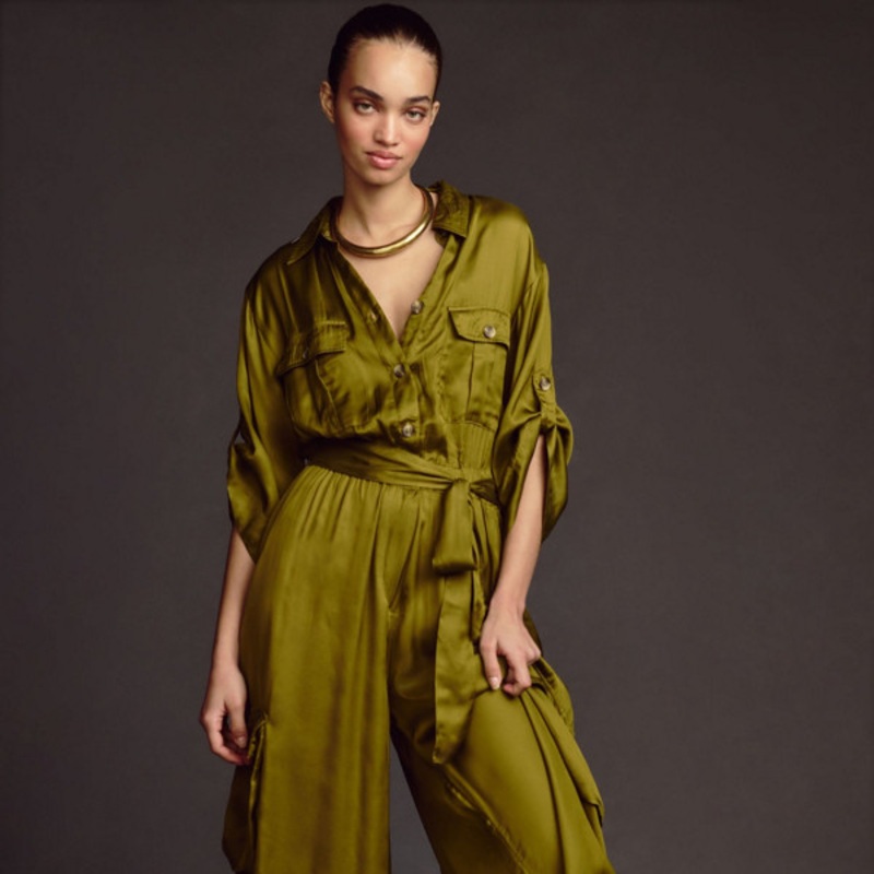 Silky Cargo Jumpsuit