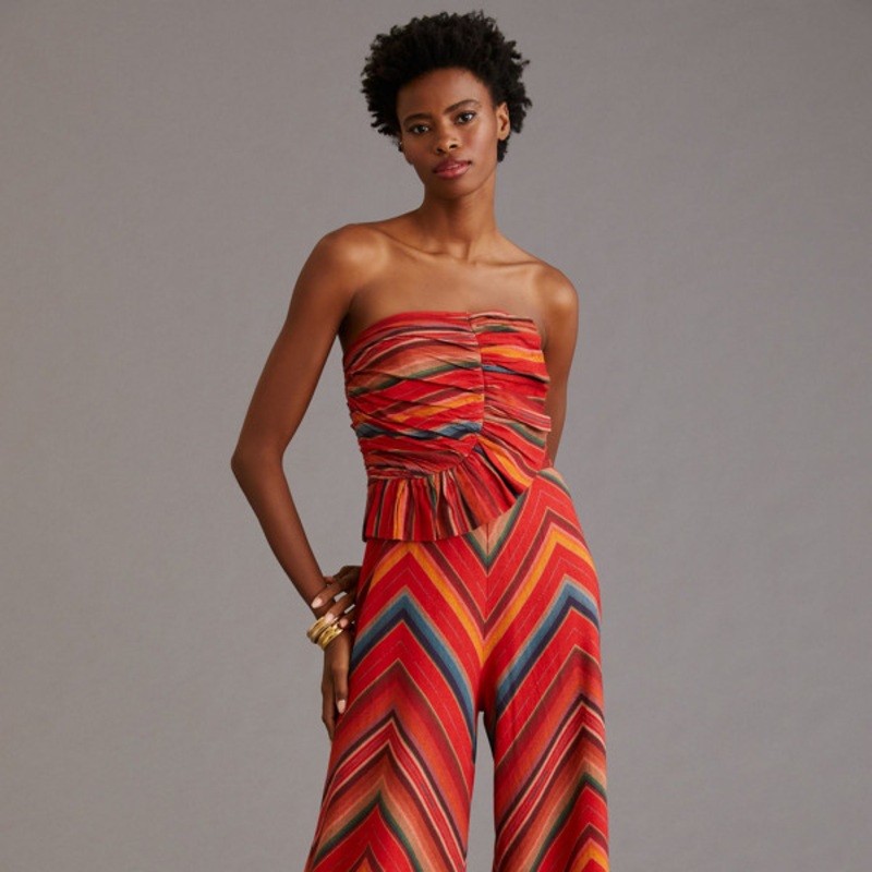 Strapless Ruffled Jumpsuit