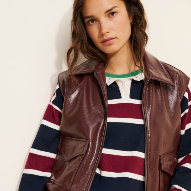 Vegan-Leather Utility Vest