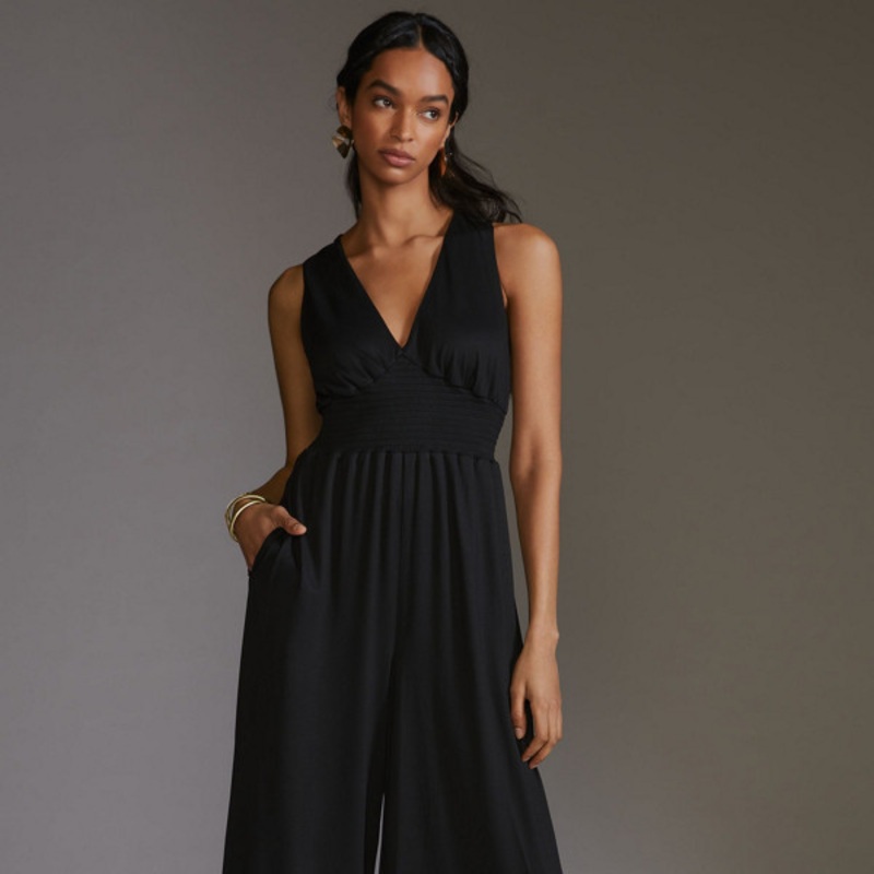 Wide Leg Knit Jumpsuit