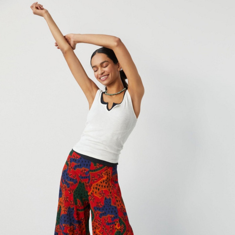 Wide Leg Tiger Pants