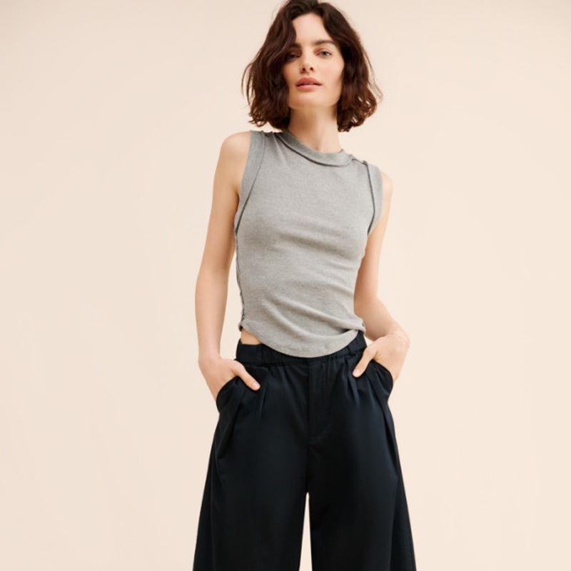Curve Poplin Barrel Pants
