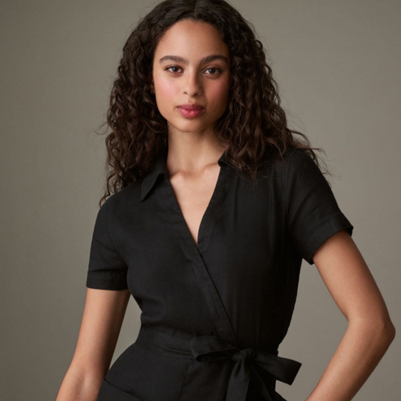 Short-Sleeve Wrap Romper