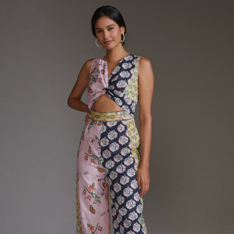 Cutout Printed Jumpsuit