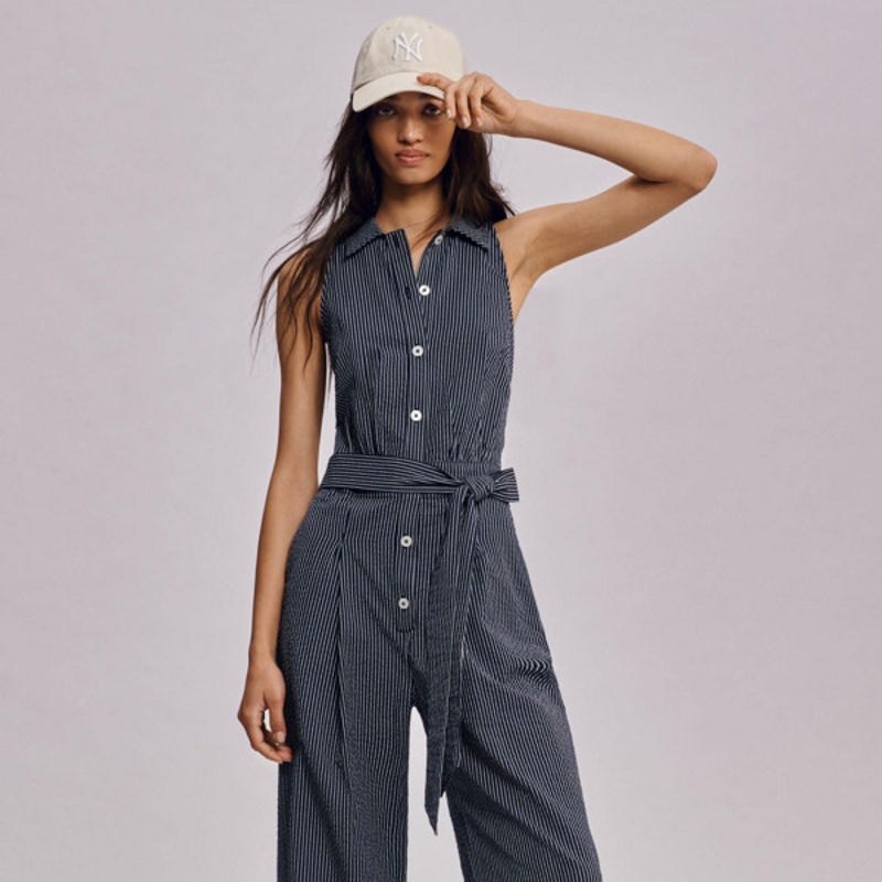 Halter Shirting Jumpsuit