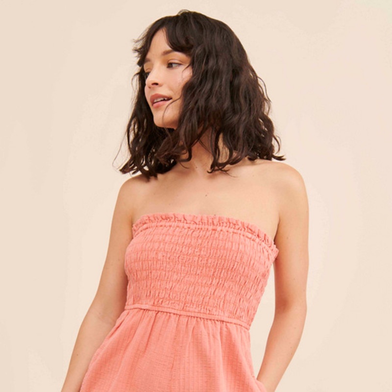 Sleeveless Smocked Romper