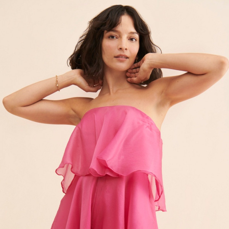 Strapless Ruffle Romper