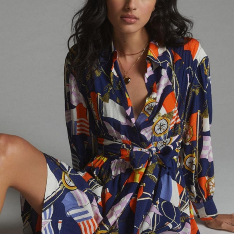 Nautical Mini Shirtdress