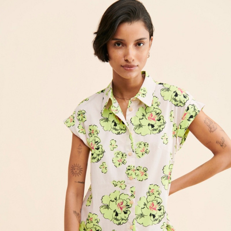 Floral Mini Shirtdress