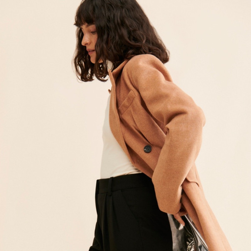 Double-Breasted Corset Coat