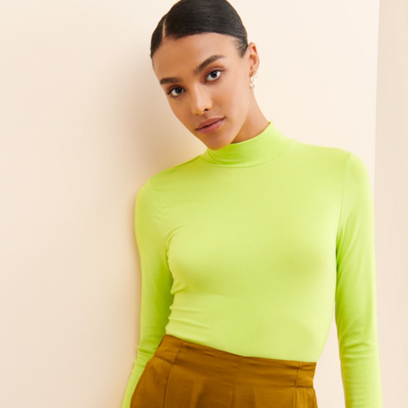 Neon Turtleneck Pullover