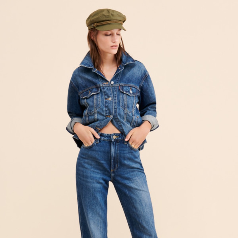 High-Rise Straight Jeans