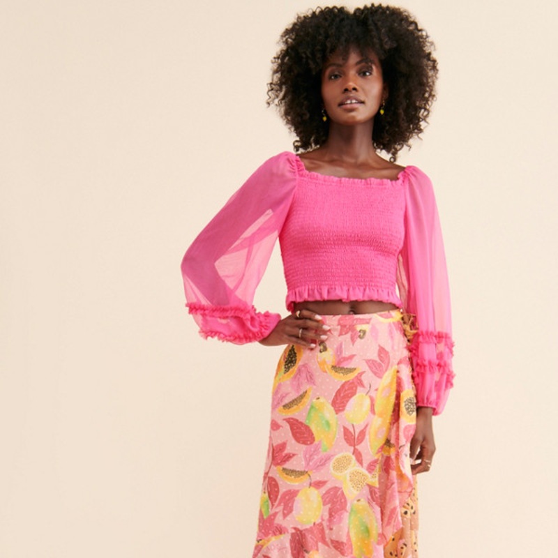 Twice the Prints Midi Skirt