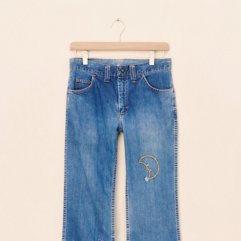 Vintage 70’s Embroidered Flared Jeans