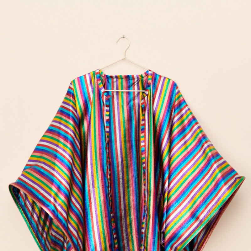 Vintage 70’s Rainbow Lame Duster
