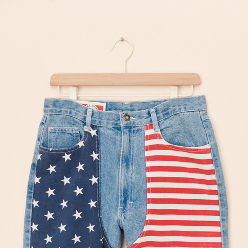 Vintage USA Flag Denim Shorts