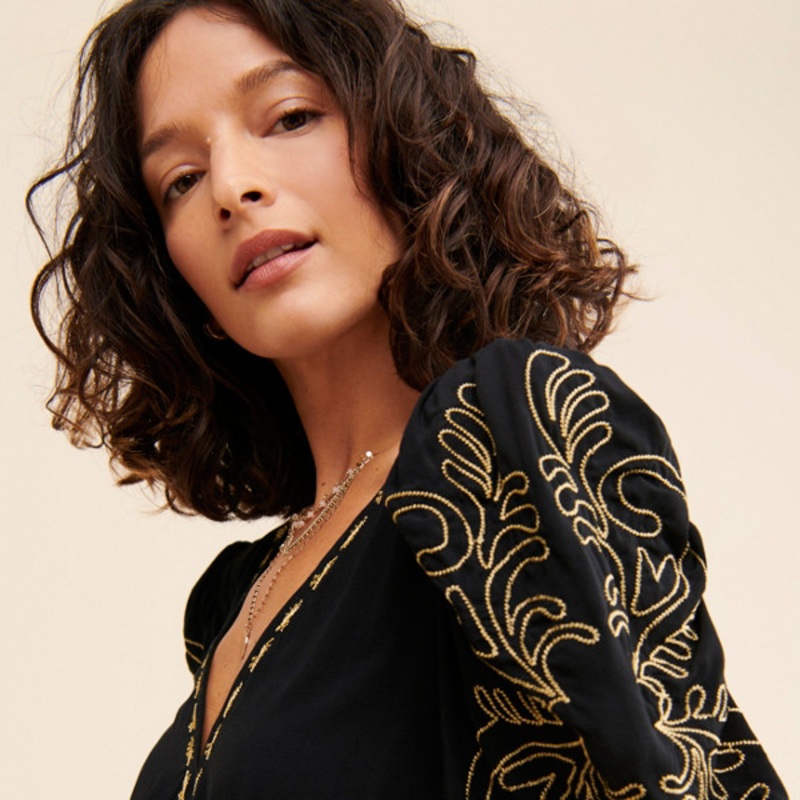 Zafiro Embroidered Mini Dress