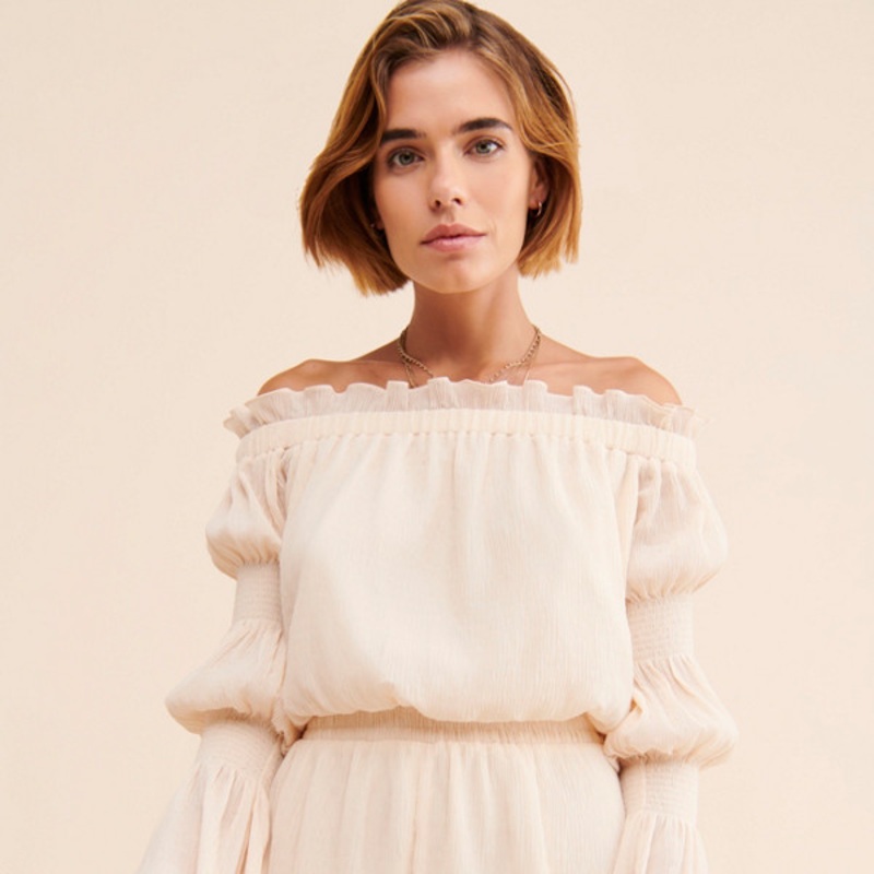 Pleated Smocked Romper