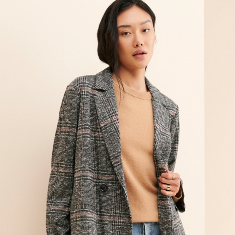 Abstract Plaid Jacket