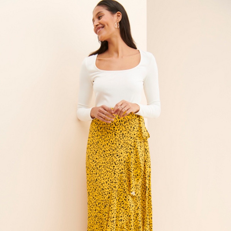 Amelia Ruffle Wrap Skirt