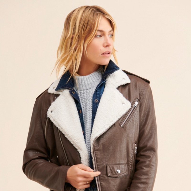 Blaine Sherpa Moto Jacket