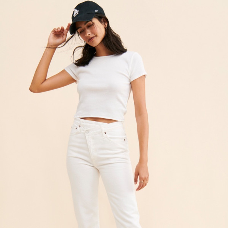 Criss Cross Straight Leg Jeans