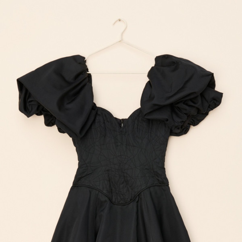 Vintage Bob Evans Puff Sleeve LBD