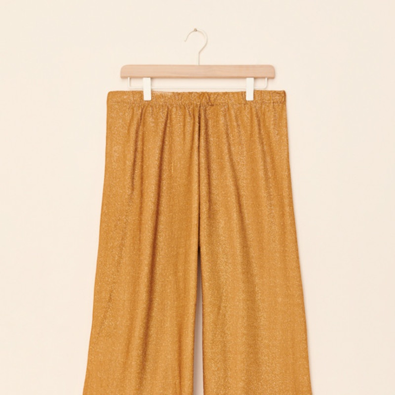 Vintage Gold Lurex Wide Leg Pants
