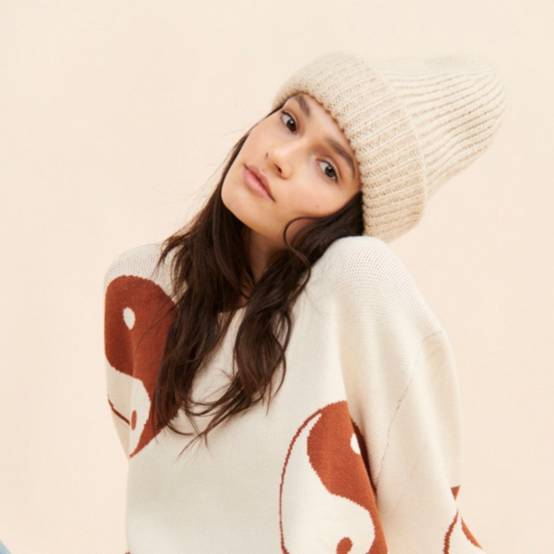 Ying Yang Intarsia Sweater