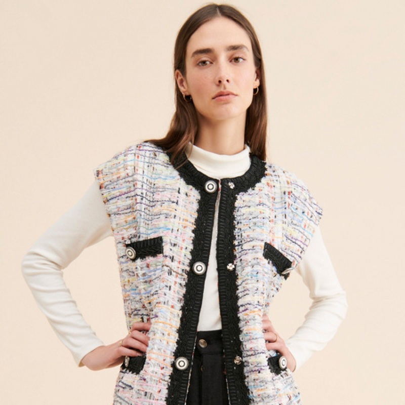 Oversized Tweed Vest