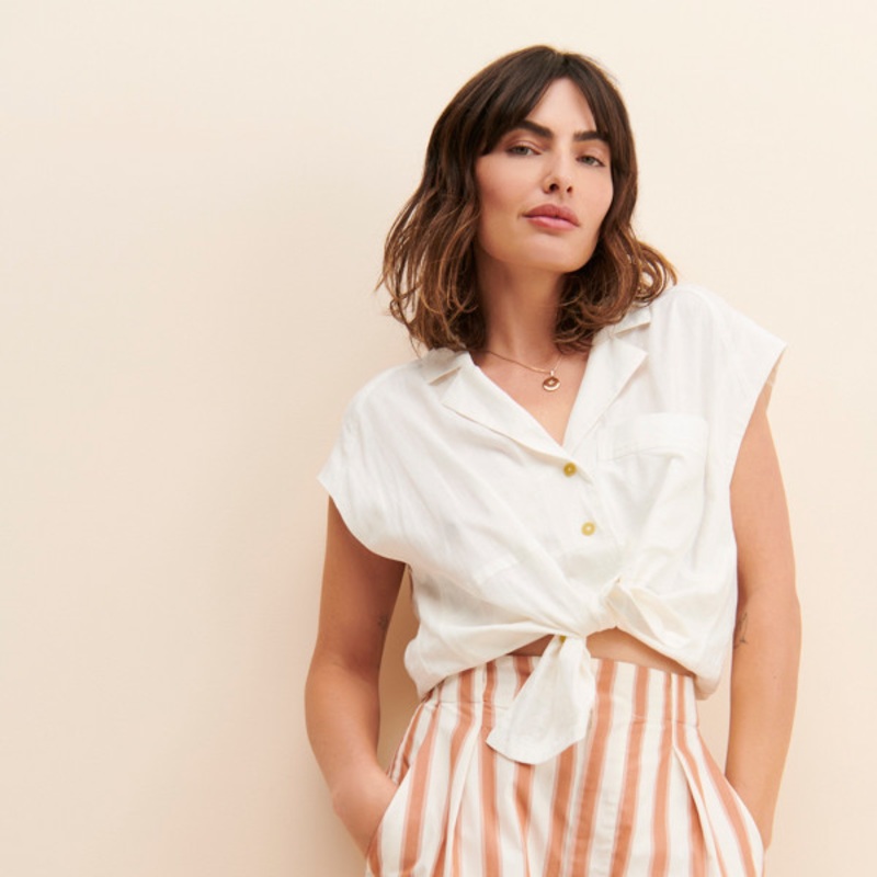 Striped A-Line Shorts