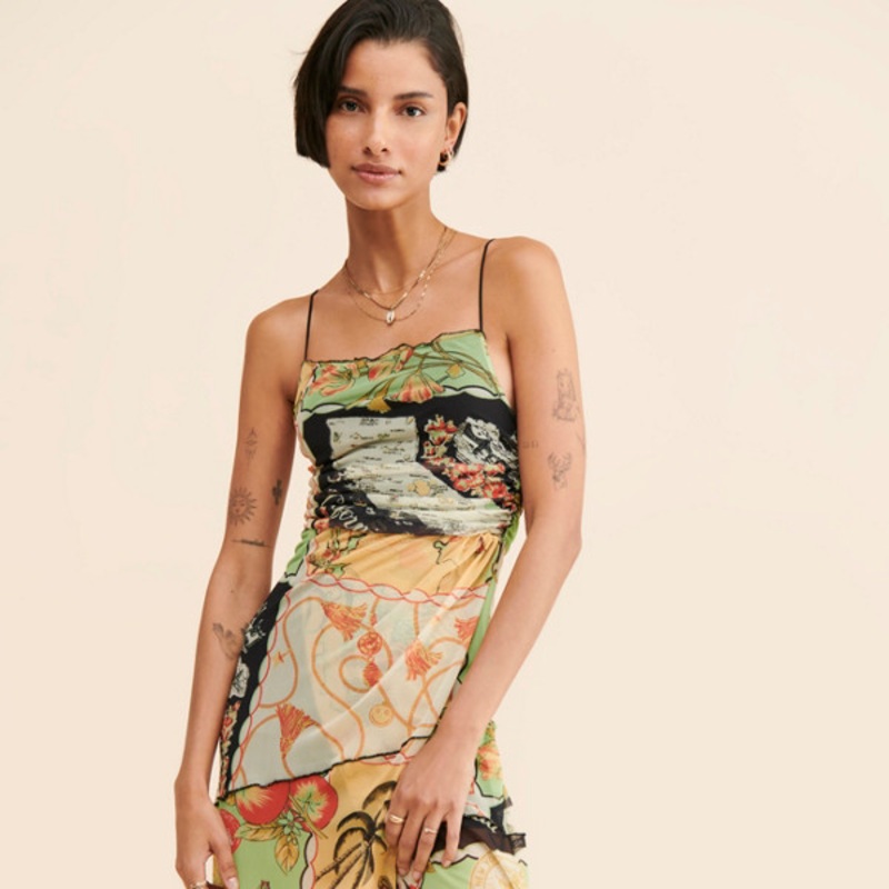 Wild Side Mesh Slip Dress